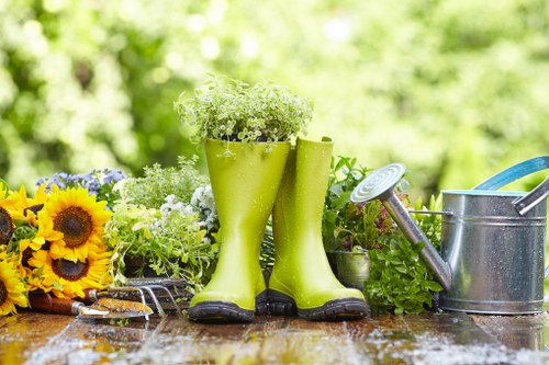 A homeowner maintaining a pristine deck with proper care