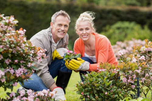 Homeowner receiving professional advice on deck care